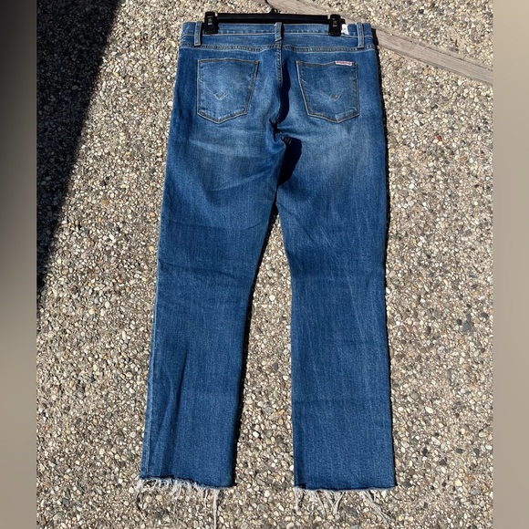 Hudson Blair High Rise Straight Distressed Crop Jeans - Picture 6 of 14